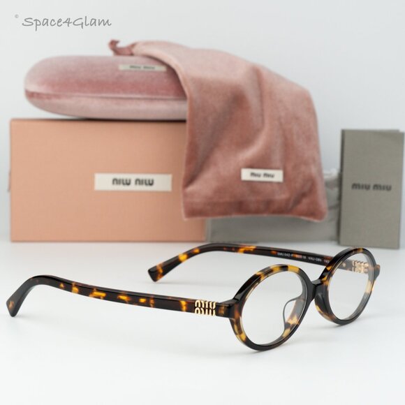 Miu Miu Men Sunglasses Havana Clear Blue Light Filter MU04ZSF VAU08N BRAND NEW - Picture 4 of 12